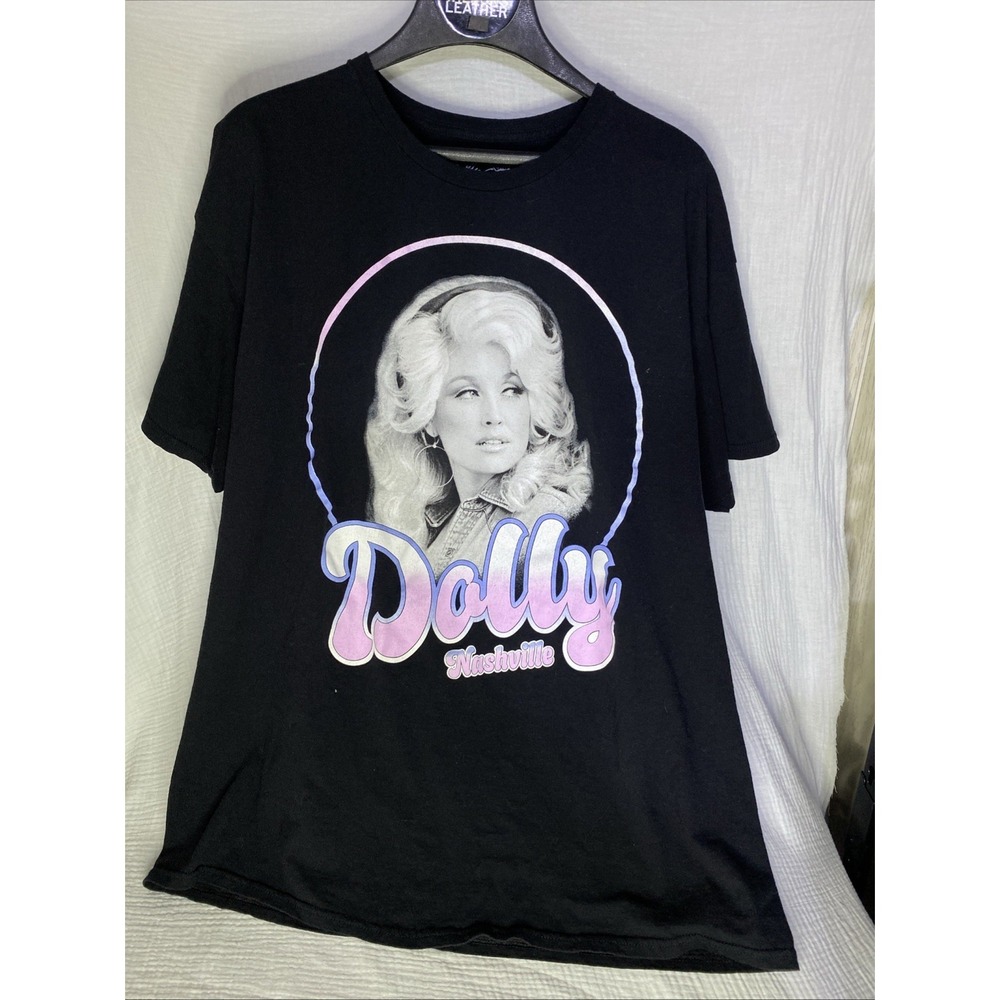 Dolly Parton Nashville‎ Mens Size XL Black Cotton Country T Shirt